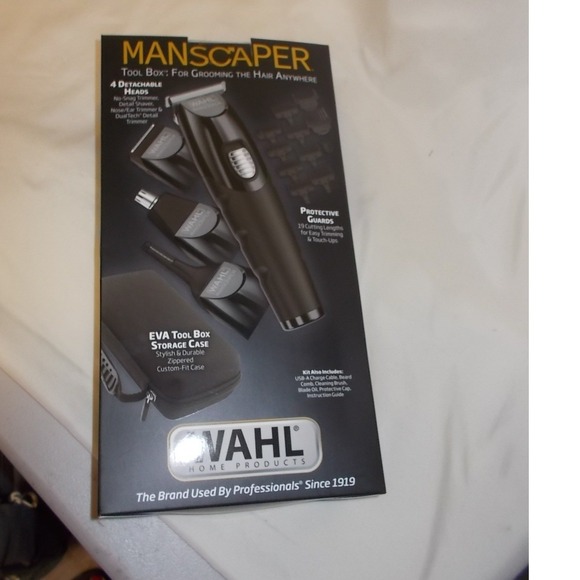 Wahl Other - Wahl Manscaper Tool Box Rechargeable Lithium Ion Men Grooming Kit 4 Heads NEW
